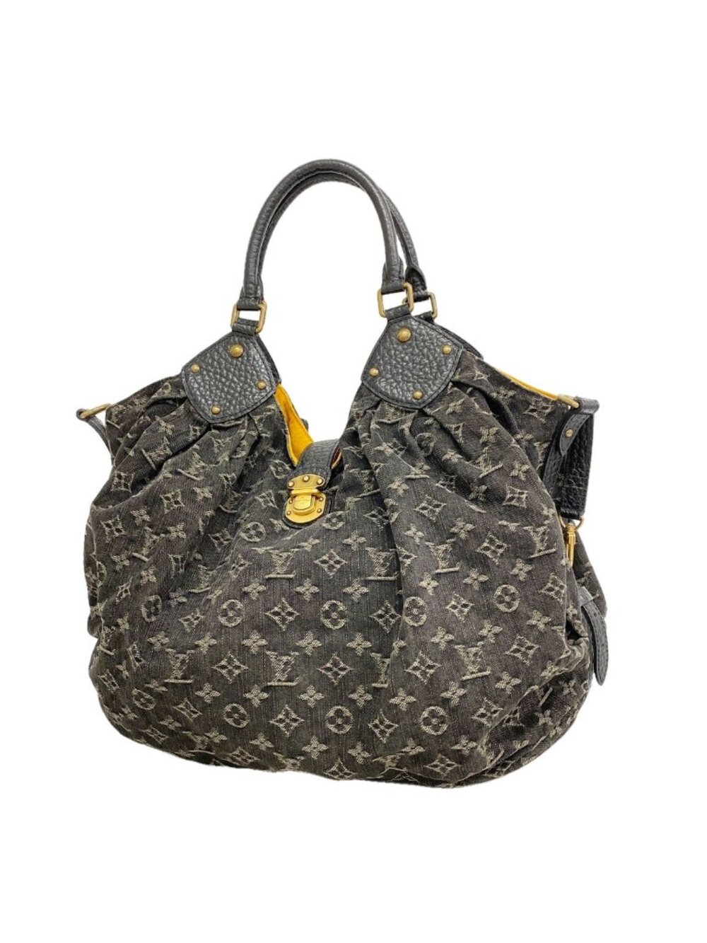 Louis Vuitton Tote Monogram Denim L Black